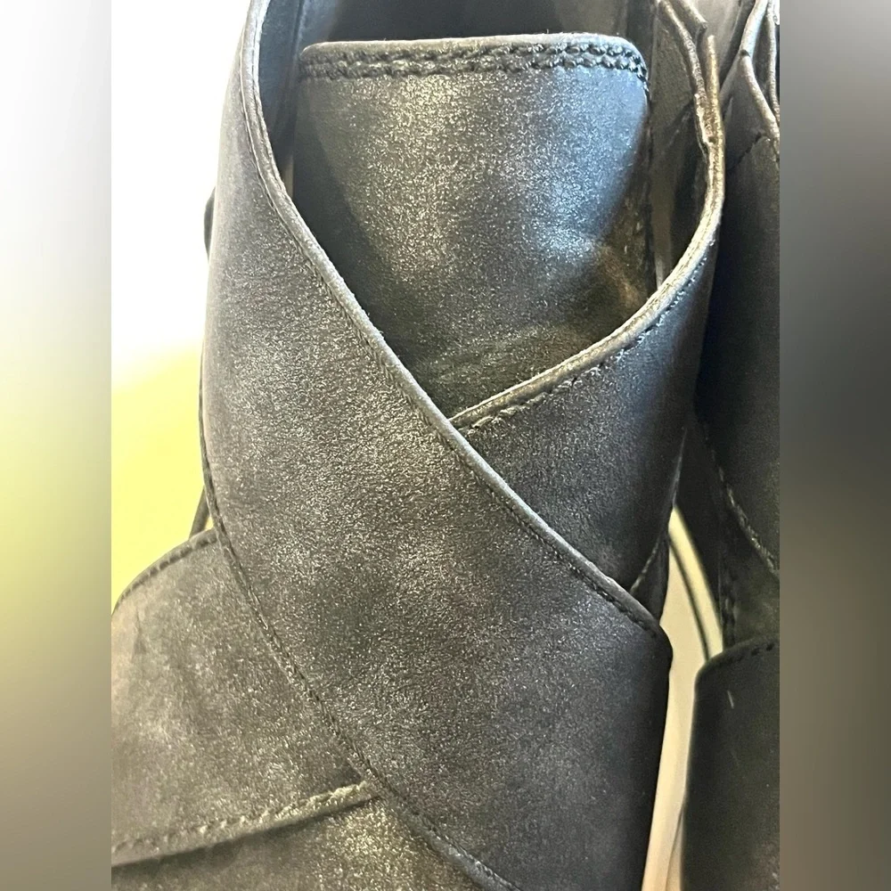 Maurices Gloria Open Side Wedge Women's Black Sparkle Sneakers Size 6.5 - Picture 14 of 16
